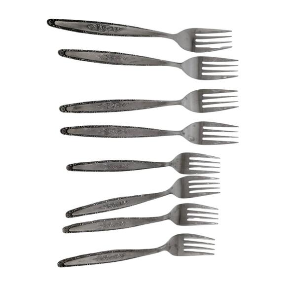 VTG Stylecraft SYF2 Single Rose T&N Japan Stainless Flatware 26 Pieces Service 4 - Picture 6 of 6